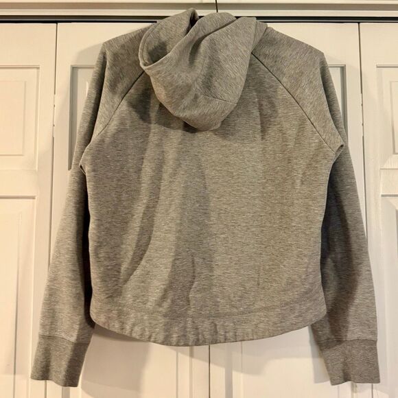 Nike tech fleece Windrunner zip up grey cropped hooded sweater small - Picture 6 of 10